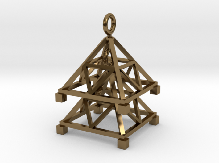 Tetrahedron Jhumka - Indian Bell earrings 3d printed