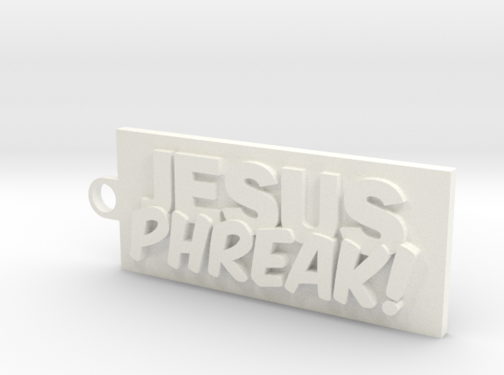 Jesus Phreak Keychain Charm 3d printed