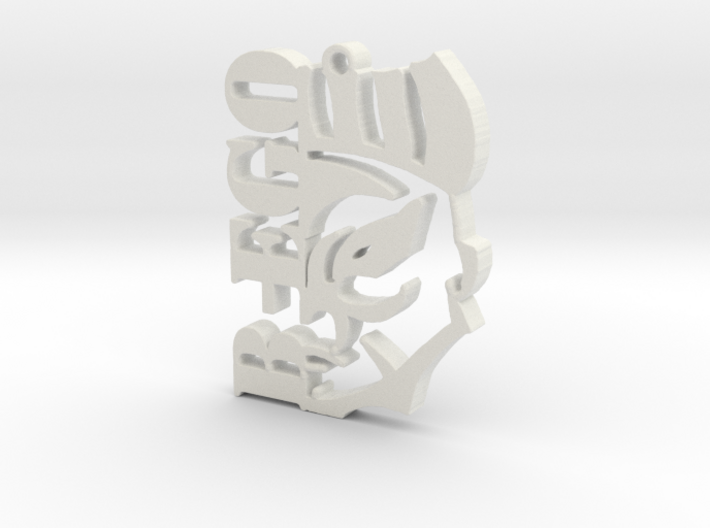 B-Ego pendant 3 mm thick 3d printed