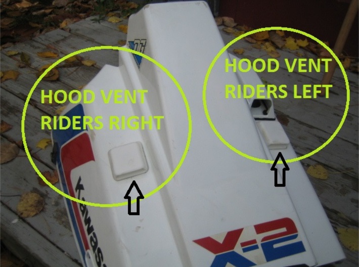 Hood Vent Riders Left 3d printed 