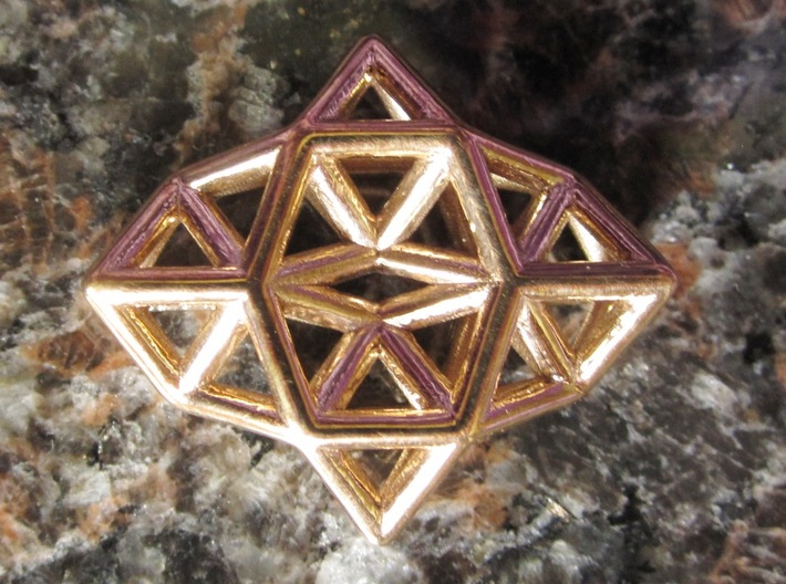 Deltahedron Toroid Pendant 3d printed 