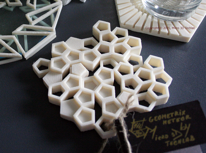Almost Beehive - 3D Printed Geometrical Coaster 3d printed