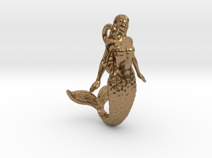Mermaid pendant 3d printed