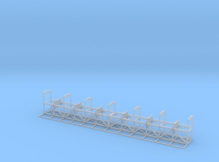 1/76th Scale Aggregate Conveyor 3d printed Shapeways render in Frosted Ultra Detail