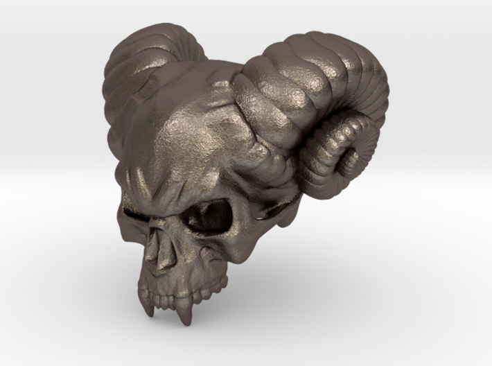 Demon Skull Bead 3d printed