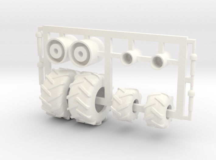 1/64 Tread Tires for 3450 TBH Air Cart 3d printed