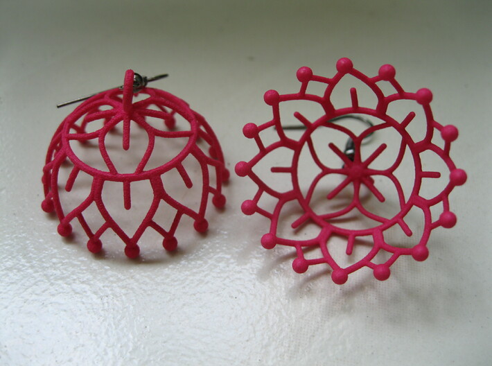Lotus Jhumka - Indian Bell Earrings 3d printed 