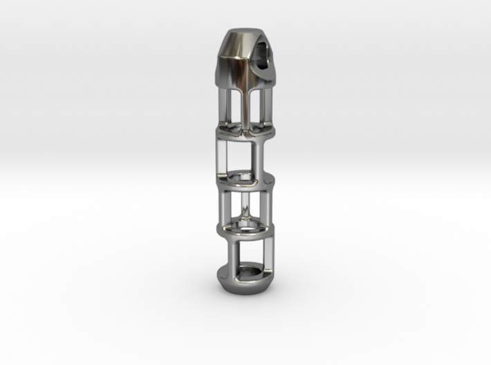 Tritium Lantern 2B (Silver/Brass/Plastic) 3d printed