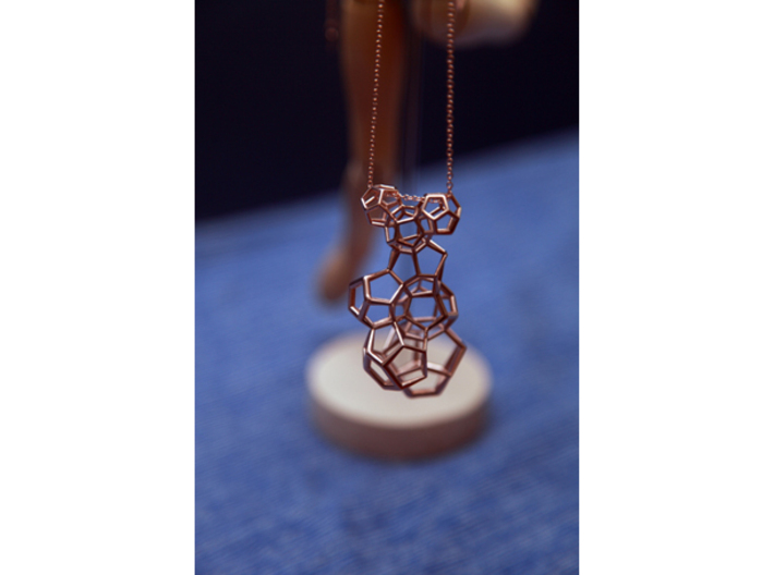 Vertical dodecahedron pendent 3d printed 