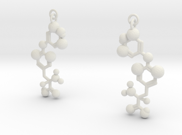 Thyroxine (T4) Earrings 3d printed