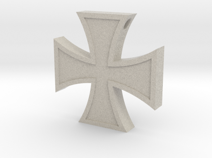 Iron Cross Pendant Revised 3d printed