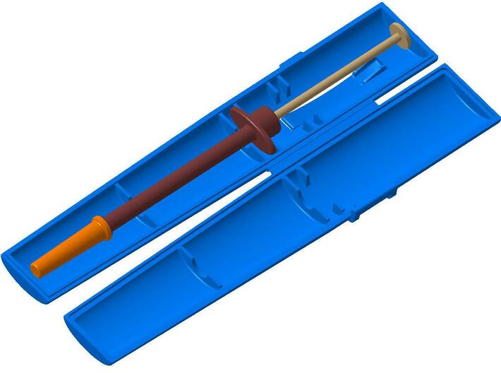 POCKET SYRINGE CASE 3d printed Opened Case with syringe