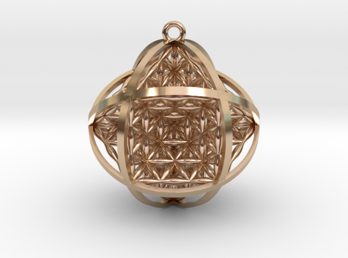 Ball Of Life 1.5&quot; Pendant 3d printed