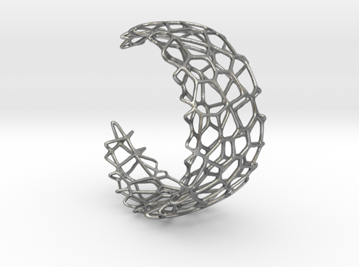Voronoi Cuff Bracelet with Large Cells 3d printed