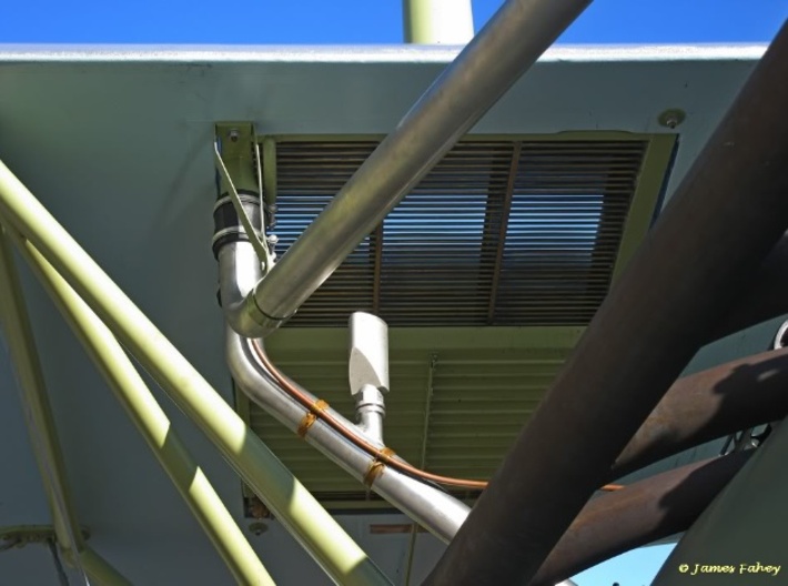 1/32 Teves &amp; Braun Radiator 3d printed Authentic reproduction T&amp;B radiator on Albatros D.Va replica built by The Vintage Aviator Ltd. In New Zealand. Note sky visible through radiator core. Note also this installation has the manually operated shutter usually associated with the Daimler-Benz r