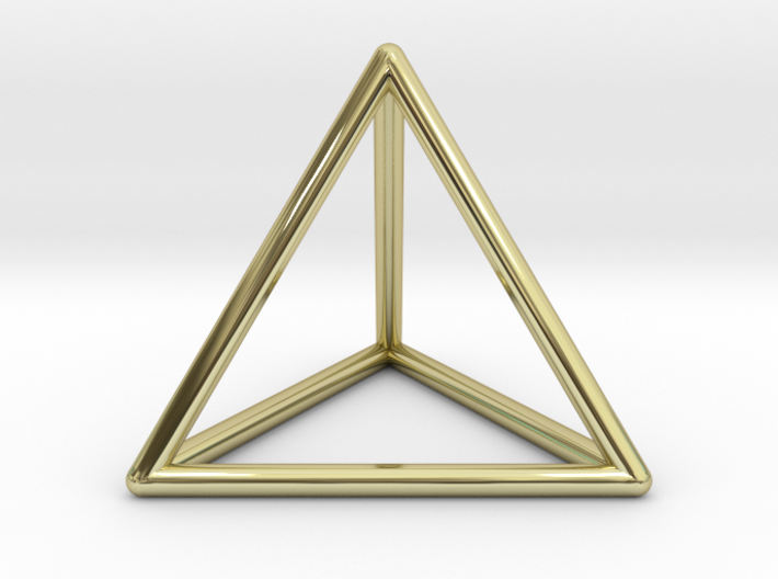 Tetrahedron pendant 3d printed 