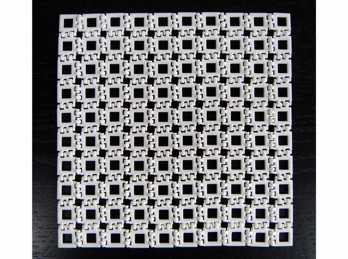 Hinged flat square surface 10x10 3d printed