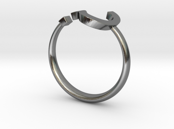 Question Mark Ring Size 9 3d printed