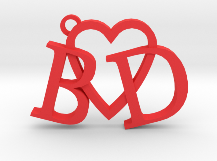 B love D (Key chain - Pendant) 3d printed