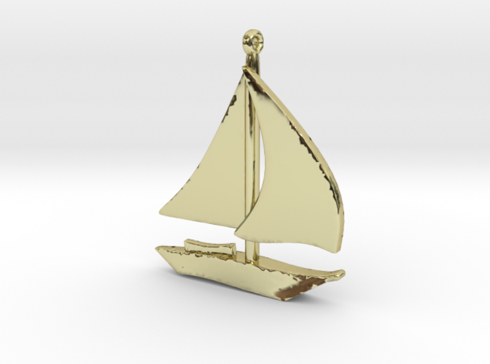 Boat Pendant 3d printed