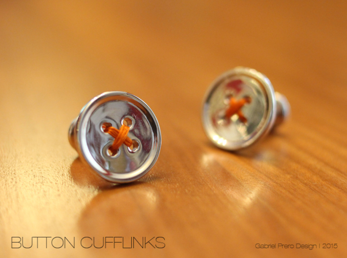 Button Cufflinks 3d printed
