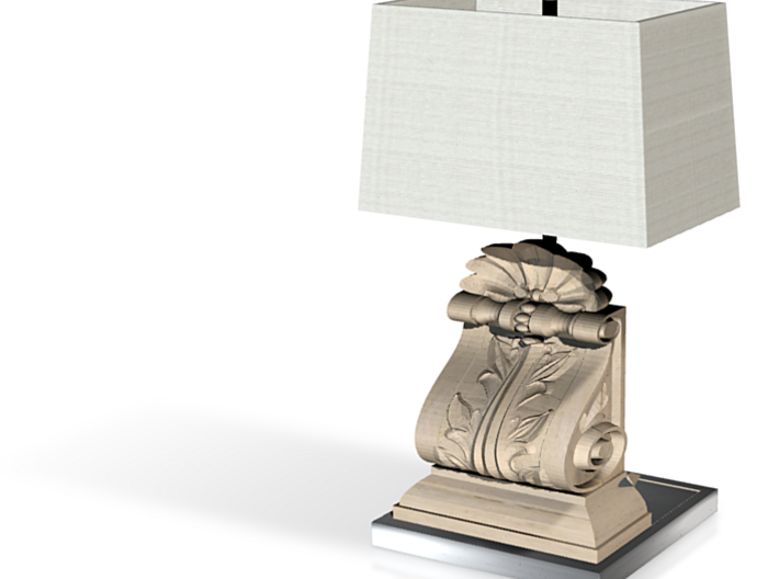 1:24 Half Inch Scale French Country Corbel Lamp 3d printed