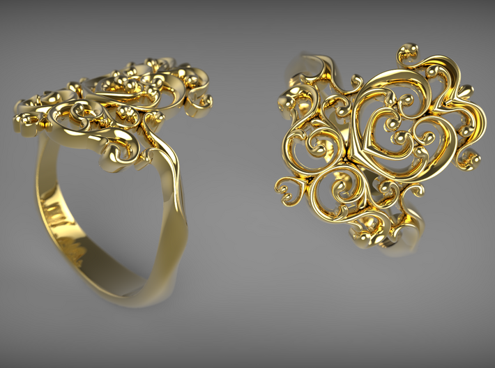 Vintage Ring 3d printed