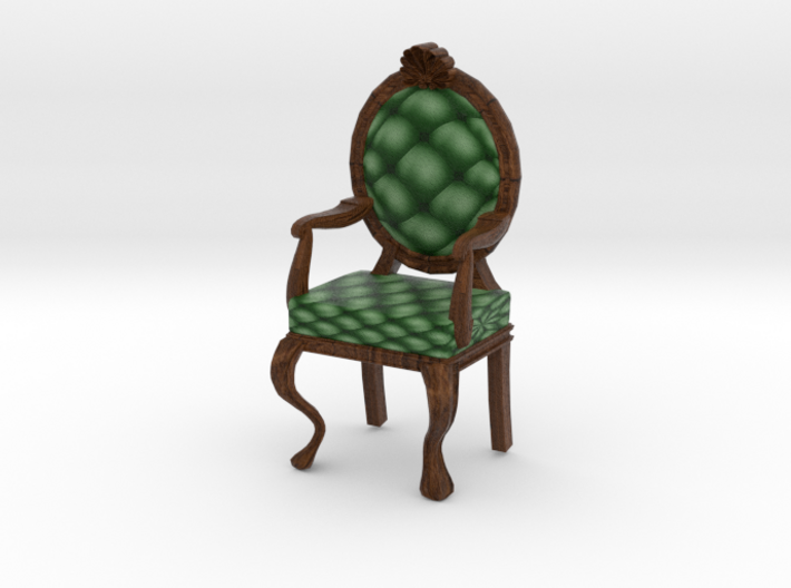 1:48 Quarter Scale PineDark Oak Louis XVI Chair 3d printed