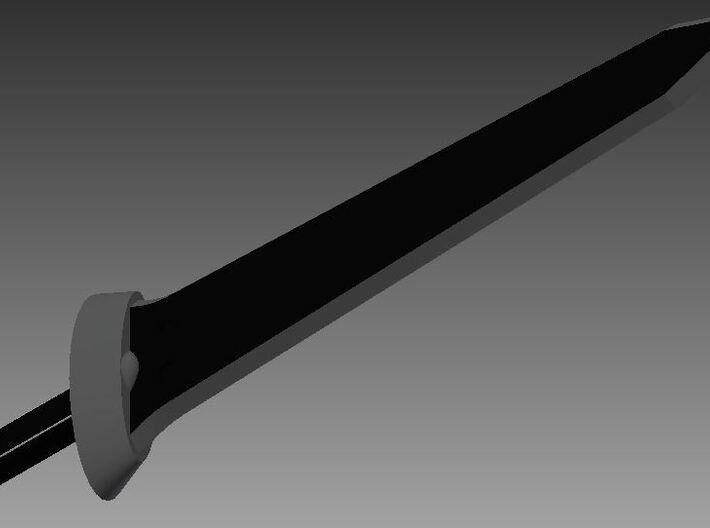 Black Iron Great Sword 3d printed 