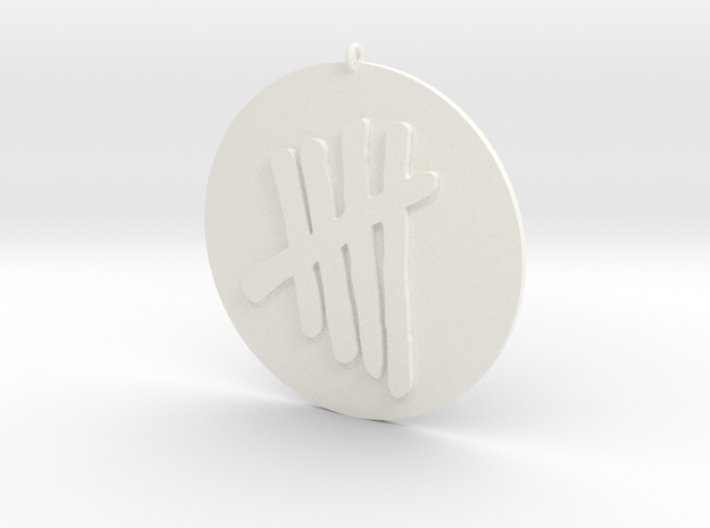 Tally Mark Emblem 2 Inch Pendant 3d printed