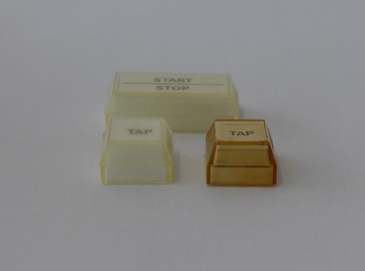 Start Stop Cap (Button) for my Roland TR 808 3d printed example: print vs original