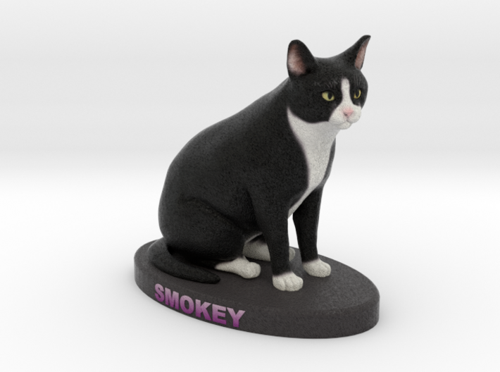 Custom Cat Figurine - Smokey 3d printed