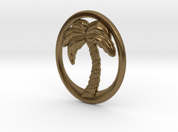 Palm Tree Pendant - 1inch 3d printed 