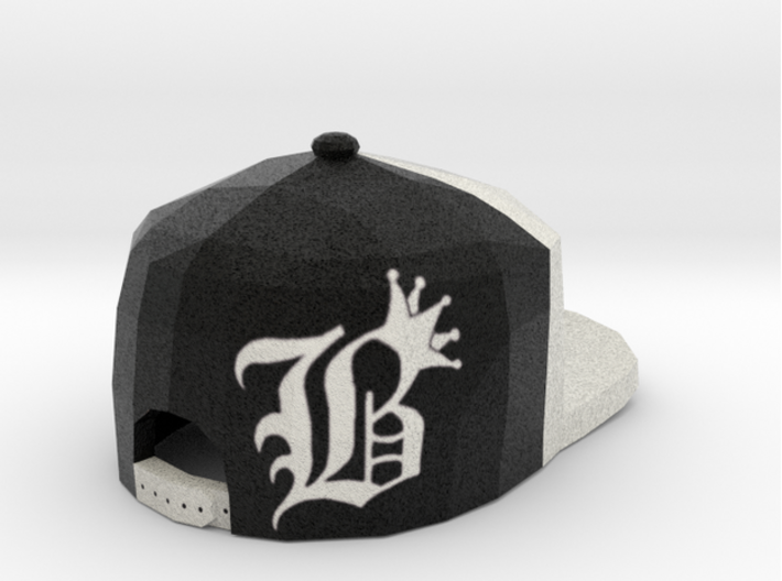8 Bit King black and White Hat Pendant 3d printed