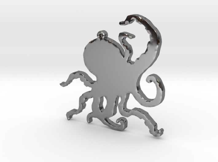 Octopus Necklace Pendant 3d printed