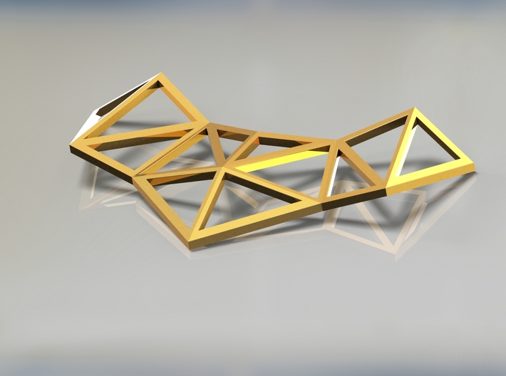 VIELECK - geometric pendant necklace 4,5 x 2,5 cm 3d printed 