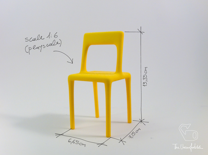 Uncomfortable chair No1 - 1:6 scale 3d printed