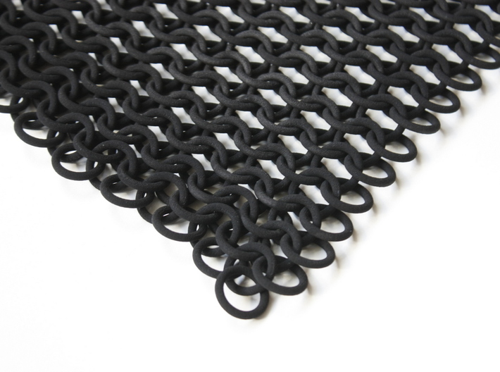 Chainmail  3d printed Closeup of chain links