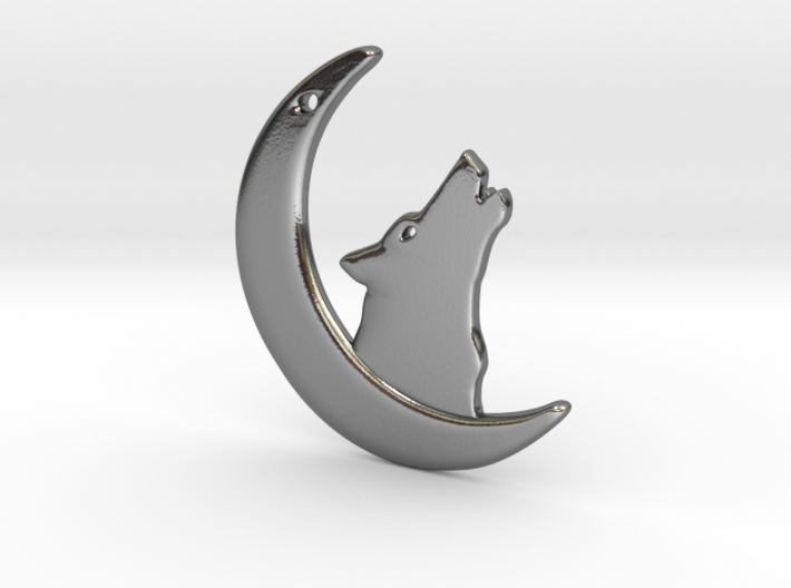 WolfMoon Earring 3d printed