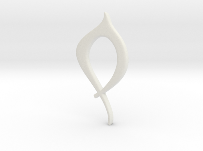 Calla Lily Pendant for Necklace 3d printed