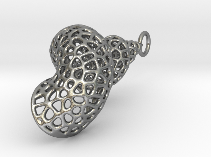 Seashell Pendant - Voronoi Cell Pattern 3d printed
