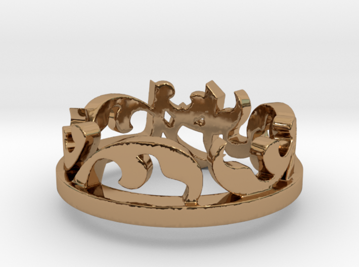 Sara Ring -steel Ring Size 8 3d printed