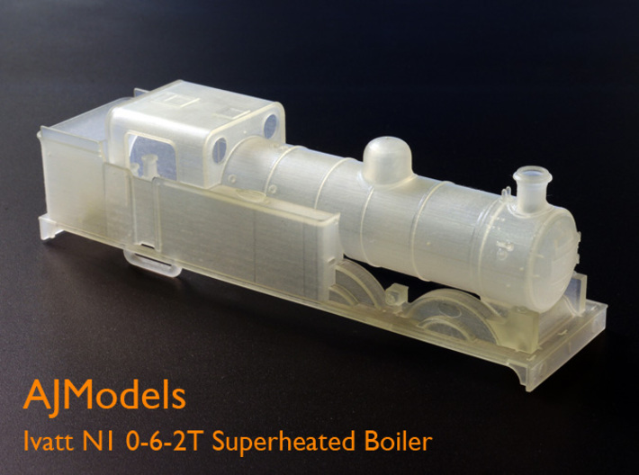 AJModels P02 Ivatt N1 Superheated Boiler, BR-era 3d printed