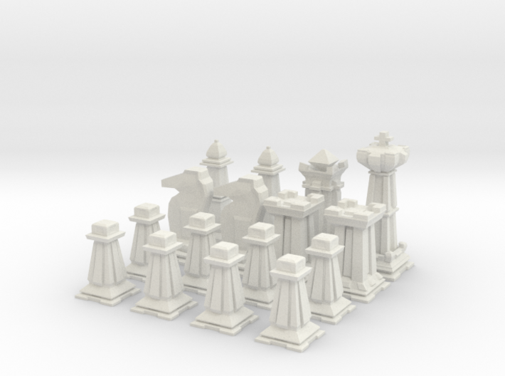 Mini Chess Set - One Player's Pieces 3d printed