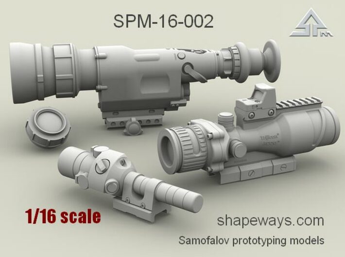 1/16 SPM-16-002 Heavy gun scopes 3d printed