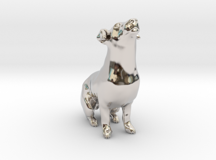 Howling Jack Russell Terrier 3d printed