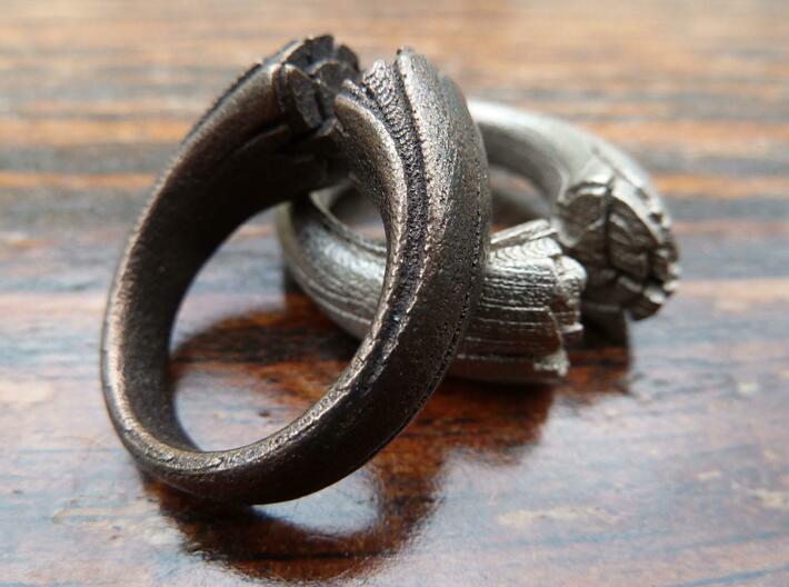 Cracking Wood ring - Size9 3d printed 