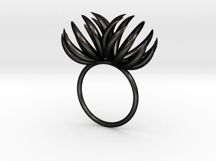 Double Bloom Ring size P1/2 3d printed