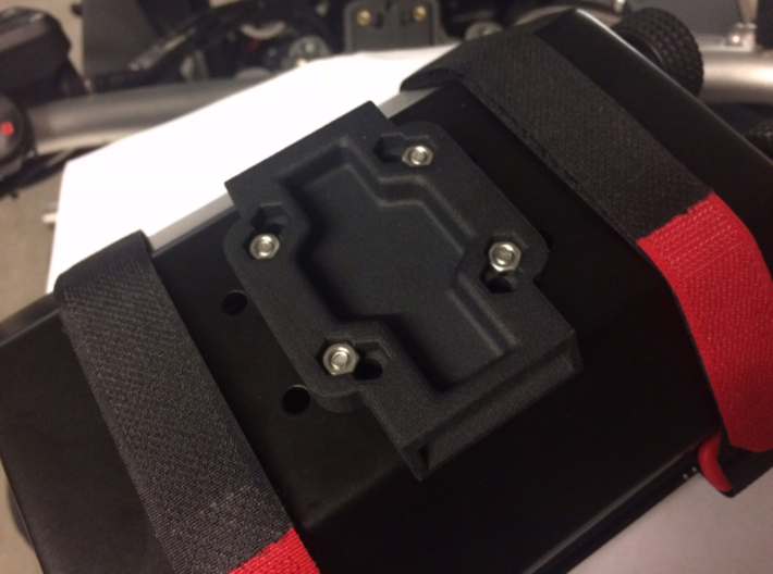 Cradle Adapter for Garmin Zumo 660 3d printed Installed on a roadbook holder