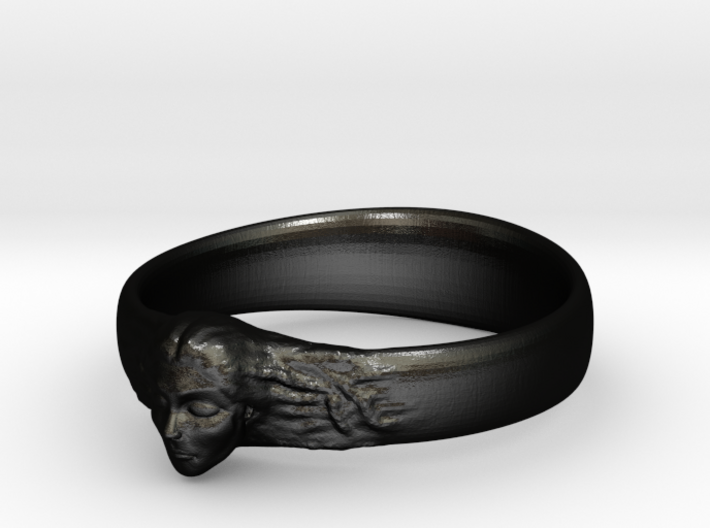 Ring Womans Face 3d printed
